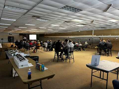 Keynote session and food at BSidesDayton 2022