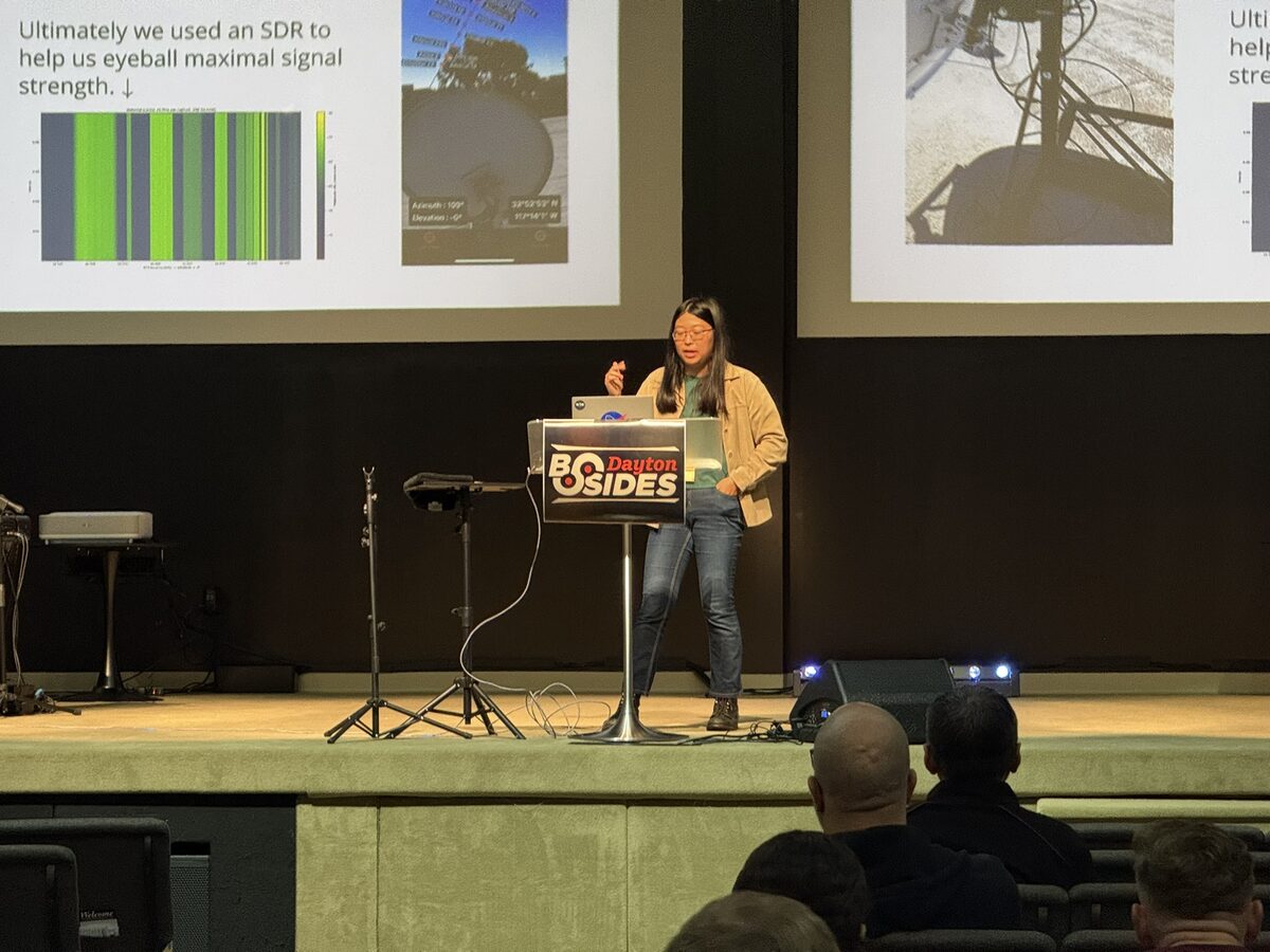Annie Dai presenting on GEO satellite security