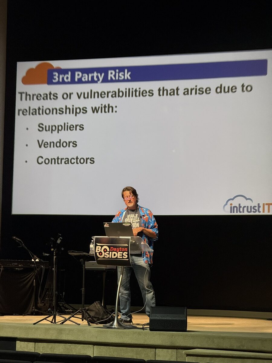 Dave Hatter presenting on third-party risk